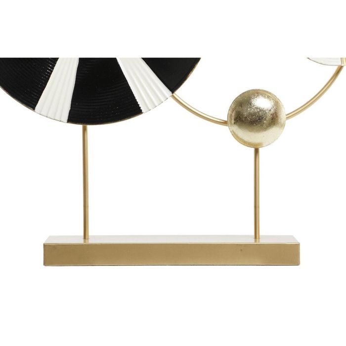 DKD Home Decor Decoración de Pared Moderna Metálica Negro y Dorado 62 x 61.6 x 9 cm 1