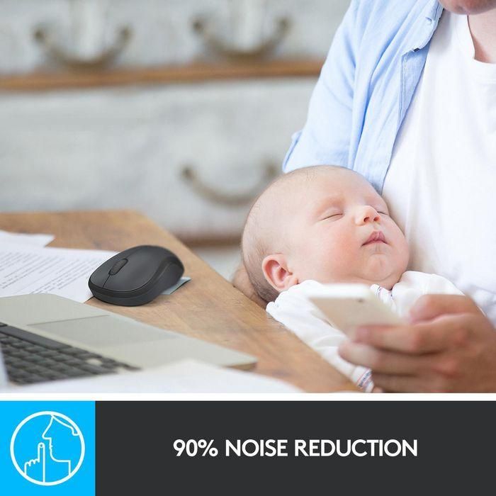 Logitech M220 Silent Ratón Inalámbrico USB 2.4GHz Óptico 1000 dpi Negro 3