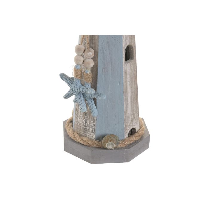 DKD Home Decor Figura Faro Azul Rojo 11 x 33 x 11 cm (2 Unidades)