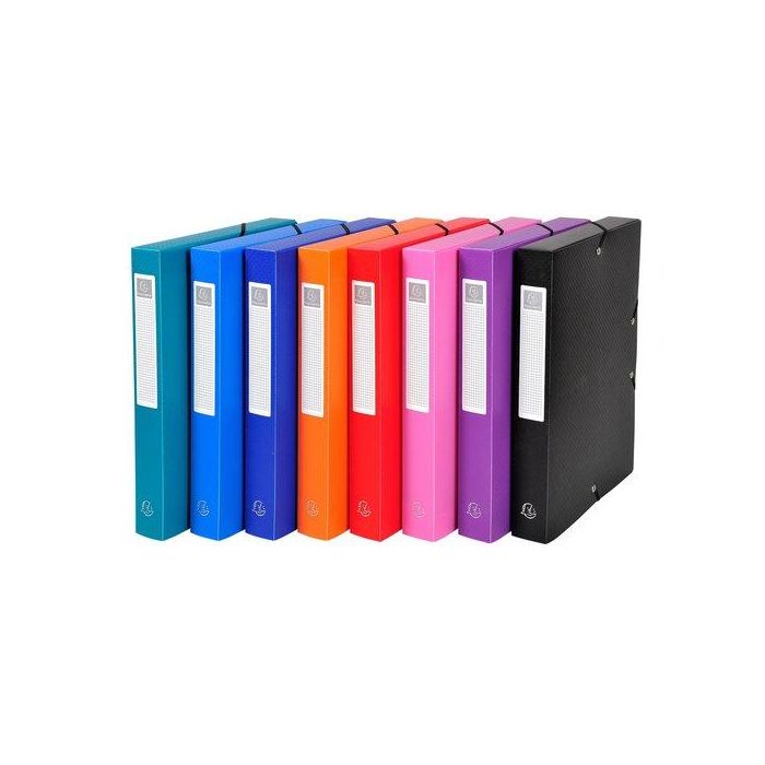 Carpeta De Proyectos Exacompta Exabox Pp Liso Opaco A4 Gomas 4 Cm Surtido (8 Col.)