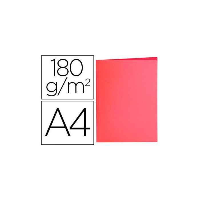 Subcarpeta Liderpapel A4 Rojo Pastel 180 gr-M2 50 unidades