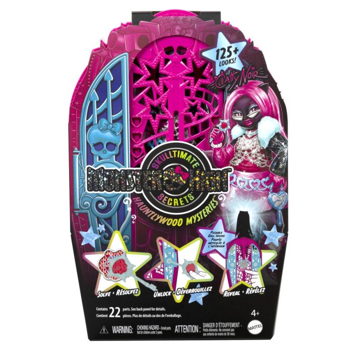 Mattel Muñeca Monster High Skulltimate Secrets Catty con Armario y más de 19 Sorpresas
