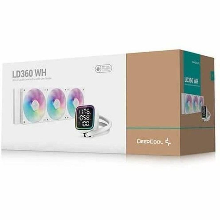 Deepcool LD360 Kit Refrigeración Líquida para CPU, Radiador 360mm, 3x Ventiladores PWM 120mm ARGB, Bomba Eficiente, Blanco 1 Deepcool LD360 Kit Refrigeración Líquida para CPU, Radiador 360mm, 3x Ventiladores PWM 120mm ARGB, Bomba Eficiente, Blanco 1