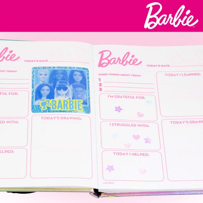 Diario con Accesorios Barbie 15 x 1 x 20 cm Multicolor 11