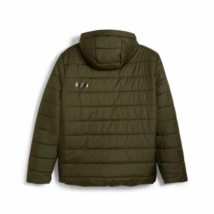Chaqueta Deportiva para Hombre Puma Essentials Hooded Padded Verde oscuro 3