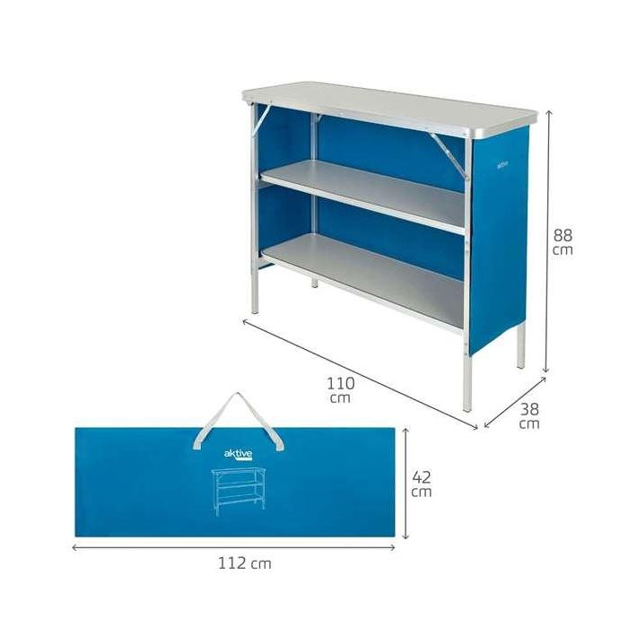 Estanteria camping plegable110x38x88cm 3 Estanteria camping plegable110x38x88cm 3