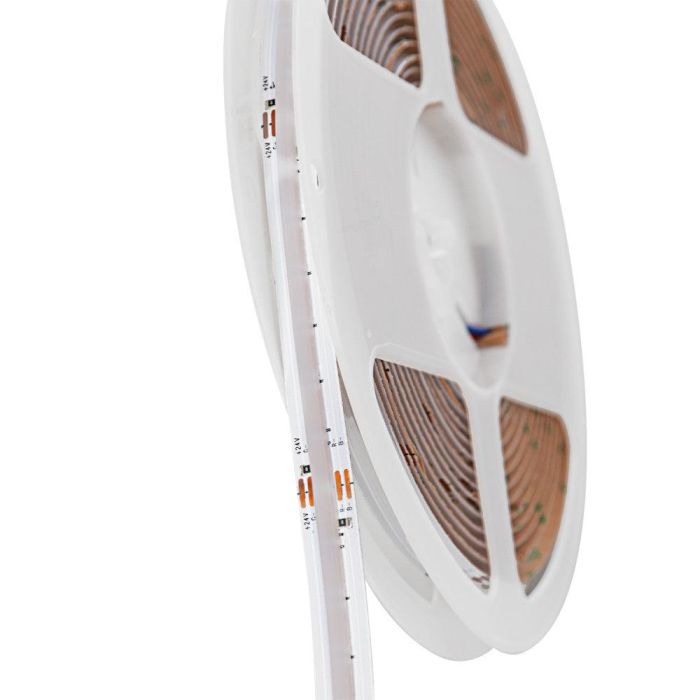 Tira LED COB RGB 24V DC 5m 16W/m 672Lm/m IP20 10mm Ancho Adhesiva 3M [SKY-FSLCOB-672L-10mm-RGB] 4