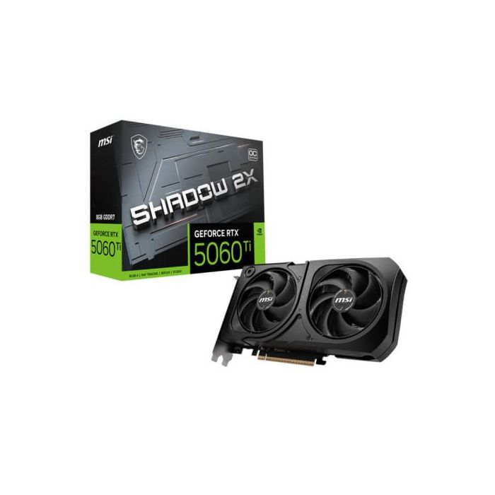 MSI Tarjeta Gráfica RTX 5060 TI 8G SHADOW 2X OC PLUS (BULK) GDDR7 80GB NV RTX5060TI 912-V536-111 3
