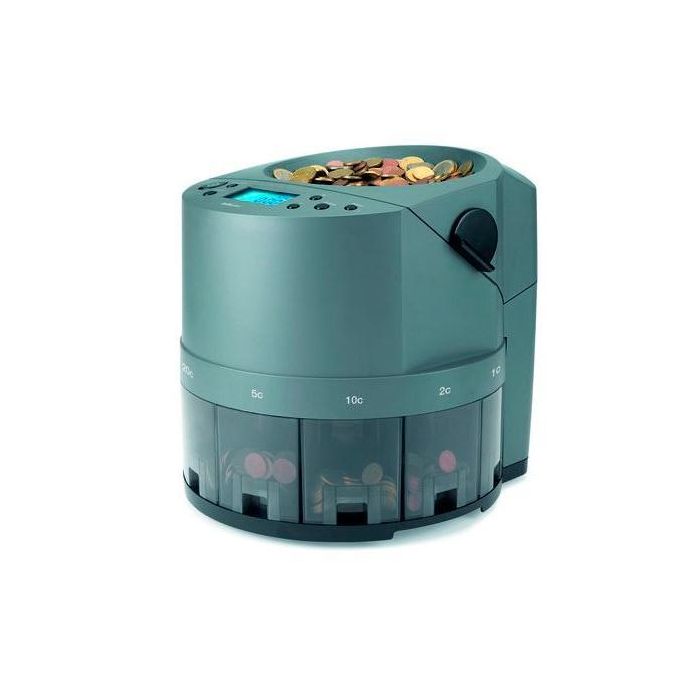 Safescan Contadora y Clasificadora de Monedas Modelo 1450 para Euro, Capacidad 1000 Monedas