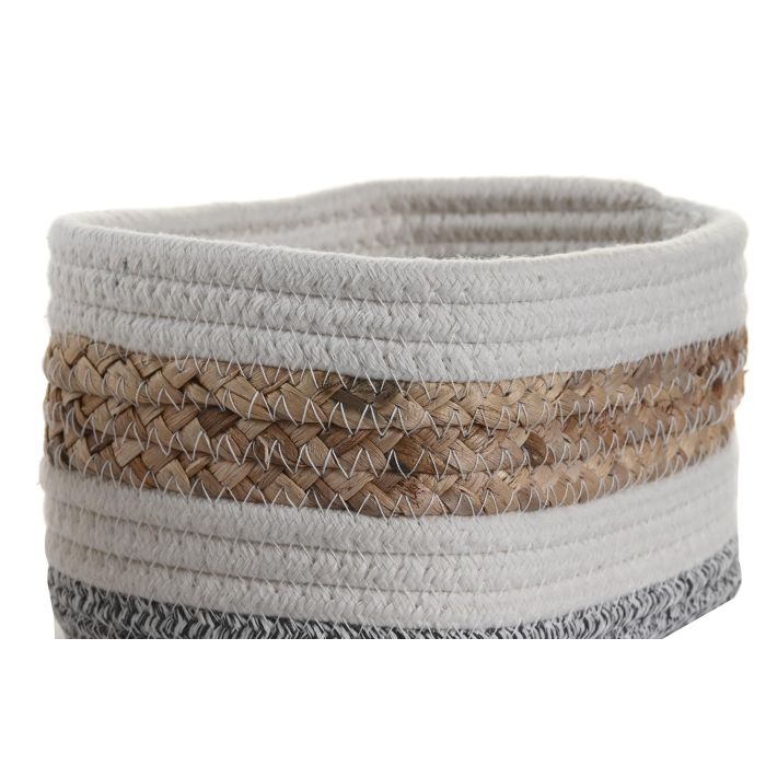 Cesta Basicos DKD Home Decor Blanco Natural 23 x 13 x 33 cm Set de 3 1 Cesta Basicos DKD Home Decor Blanco Natural 23 x 13 x 33 cm Set de 3 1
