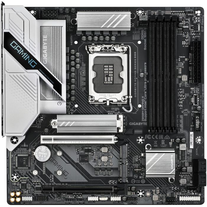 Gigabyte Placa Base Z890M Gaming X - Intel Core Ultra (Serie 2), DDR5 hasta 8800MHz, micro ATX, PCIe 5.0, LAN 2.5GbE, USB 3.2 Gen 1 1