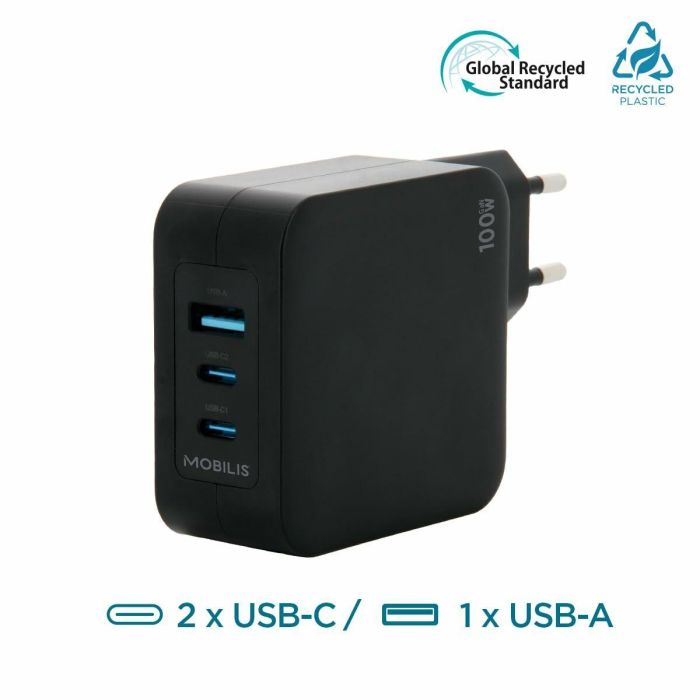 Cargador portátil Mobilis 001365 Negro 1 Cargador portátil Mobilis 001365 Negro 1