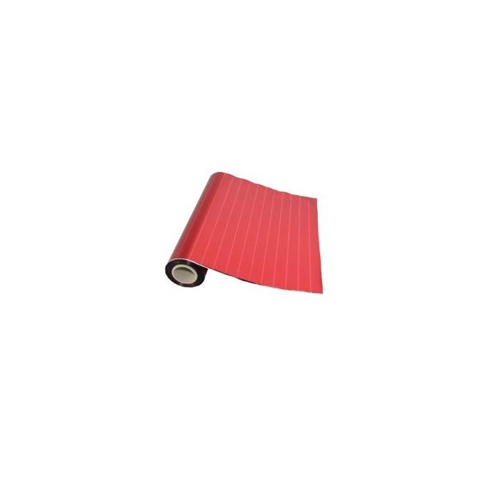 Papel De Regalo Bobina Colibri 30 Cm X 30 M Simple Estampado Rojo Con Rayas Mate