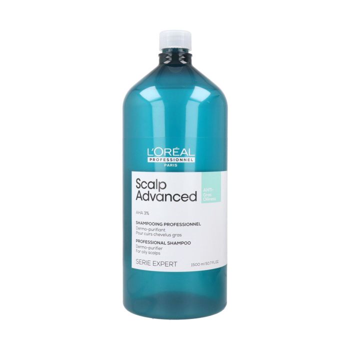 L'Oreal Scalp Advanced Shampoo para Cuero Cabelludo Graso con Vitamina E y Citramine 1500ml
