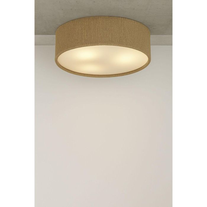 DKD Home Decor Lámpara Techo Plafón Urban Marrón, de Cuerda, 62x62x15 cm, Bombilla E27 Máx. 50W 0 DKD Home Decor Lámpara Techo Plafón Urban Marrón, de Cuerda, 62x62x15 cm, Bombilla E27 Máx. 50W 0