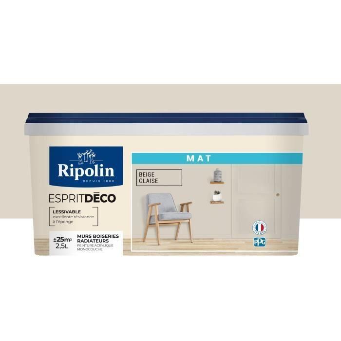 RIPOLIN Todas las piezas de pintura de pared, Ripolin - Beige mate, 2.5L 1