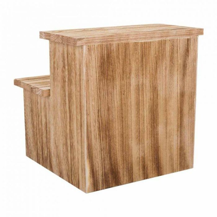 Banqueta Alexandra House Living Madera de Paulonia 34 x 34 x 34 cm Escalera 1