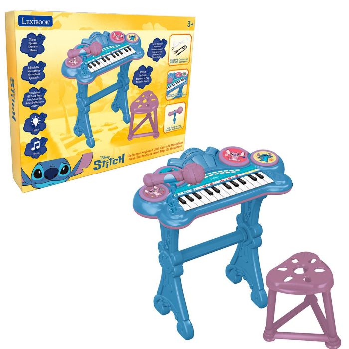 Lexibook Teclado Electrónico C/Micro Stitch K707D con Efectos de Luz y Melodías Demo 0 Lexibook Teclado Electrónico C/Micro Stitch K707D con Efectos de Luz y Melodías Demo 0