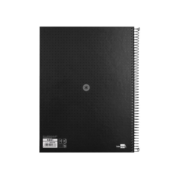 Cuaderno Espiral A4 Micro Antartik Dots Tapa Forrada 80H 90 gr Rayado Puntos 1 Banda 4 Taladros Negro 2