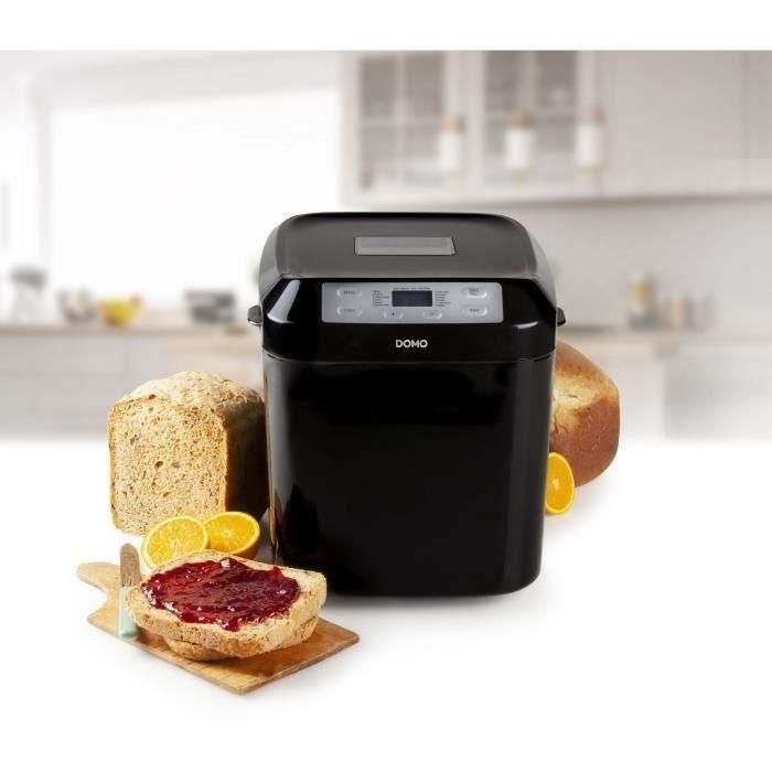 DOMO - Panificadora automática - B3974 - 12 programas - Temporizador programable hasta 13 horas - Negro 5 DOMO - Panificadora automática - B3974 - 12 programas - Temporizador programable hasta 13 horas - Negro 5