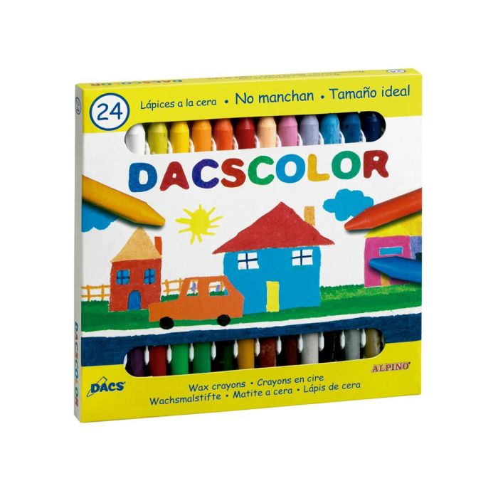 Dacs Dacscolor Ceras 80 mm Semiblandas No Manchan Surtidos -Estuche De 24U- 1