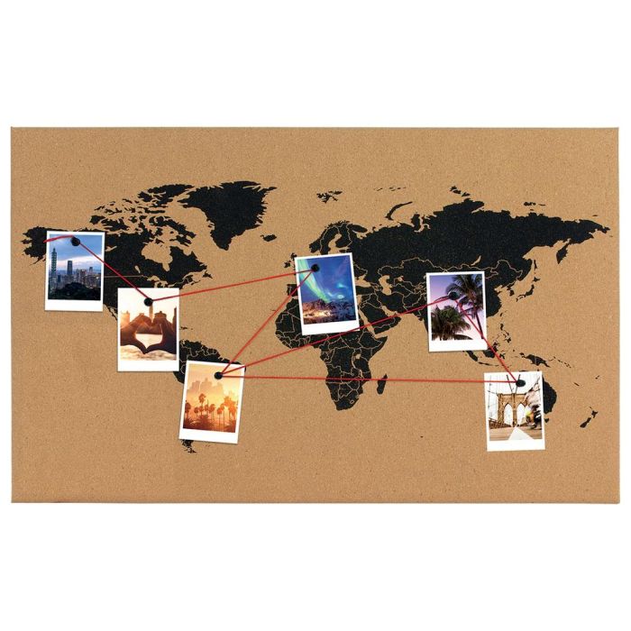 Dites-le avec des Mots Mural Mapamundi Corcho 40X60Cm para Decorar Habitaciones u Oficinas 4