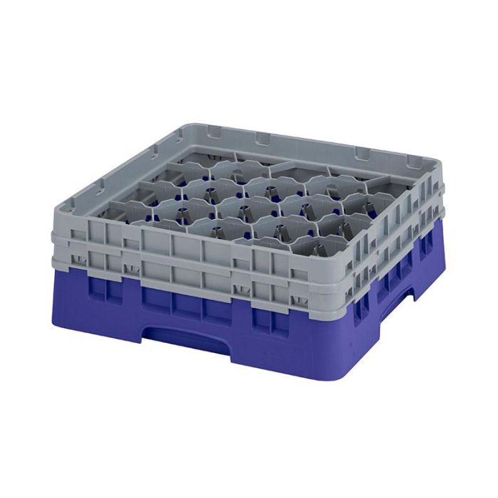 CAMBRO - 20S434-186 - Cesta de lavado 20 comp. 2 alturas - 9,84 cm Ø máx. - alt. máx. 13,5 cm - 50 x 50 x 18,4 cm - Azul marino