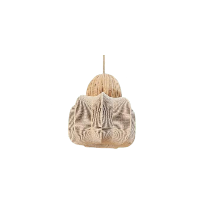 DKD Home Decor Lámpara de Techo Urban de Seagrass y Algodón en Colores Crudo y Marrón Claro, para 1 Bombilla E27, 31x30x31 cm DKD Home Decor Lámpara de Techo Urban de Seagrass y Algodón en Colores Crudo y Marrón Claro, para 1 Bombilla E27, 31x30x31 cm