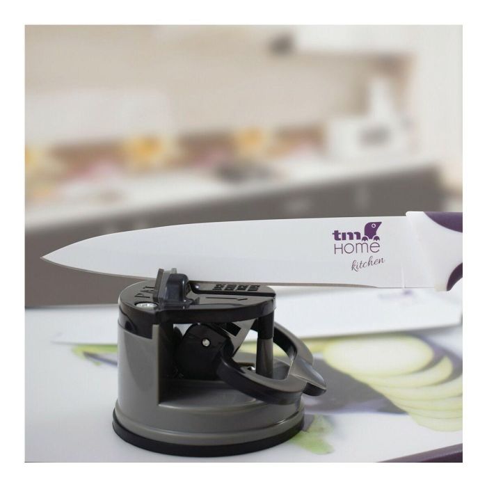 Afilador de Cuchillos TM Home Negro Con Ventosas 5 Afilador de Cuchillos TM Home Negro Con Ventosas 5