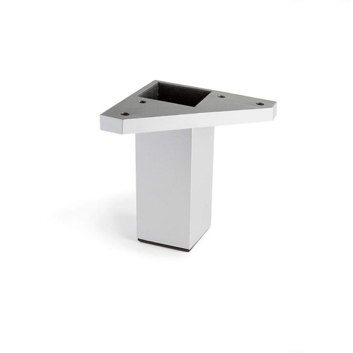 Rei Pata esquinera cuadrada mod.972 ABS acabado aluminio 4,2x4,2x10cm para muebles bajos Rei Pata esquinera cuadrada mod.972 ABS acabado aluminio 4,2x4,2x10cm para muebles bajos