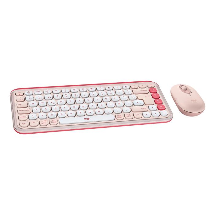 Teclado y Ratón Logitech POP ICON Español QWERTY Rosa Teclado y Ratón Logitech POP ICON Español QWERTY Rosa