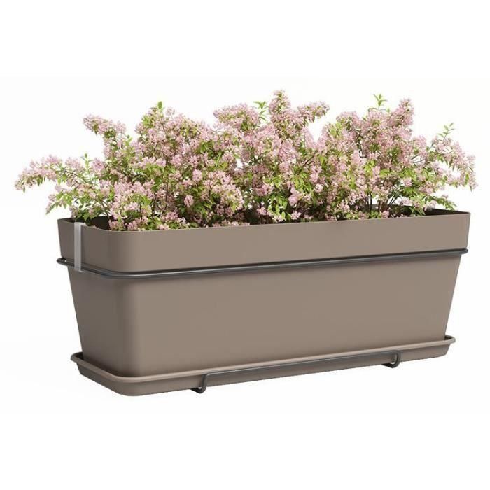 ARTEVASI - Kit jardinera Capri 50cm v2 taupe 50,2 x 28,5 x h20,7 cm - 1,54l 1