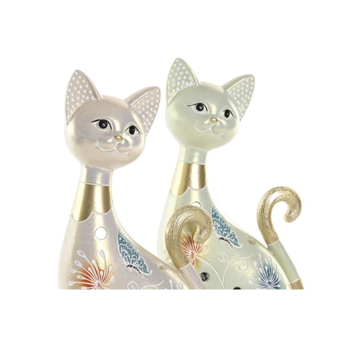 Figura Cottage DKD Home Decor Verde Beige 7.5 x 29.5 x 12.5 cm (4 Unidades) 1