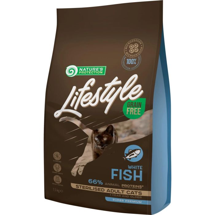 Nature's Protection Gato Lifestyle GF White Esterilizado Pescado 1,5 kg