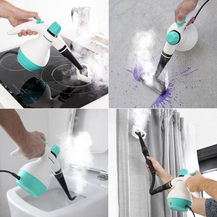 Vaporeta de Mano Multiusos con Accesorios 9 en 1 Steany InnovaGoods 0,35 L 3 Bar 1000W 8 Vaporeta de Mano Multiusos con Accesorios 9 en 1 Steany InnovaGoods 0,35 L 3 Bar 1000W 8