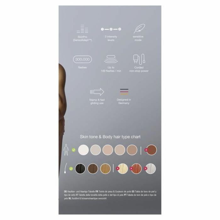 Braun PL3020 Depiladora de luz pulsada IPL 3 niveles de intensidad 300.000 destellos rostro y cuerpo 5