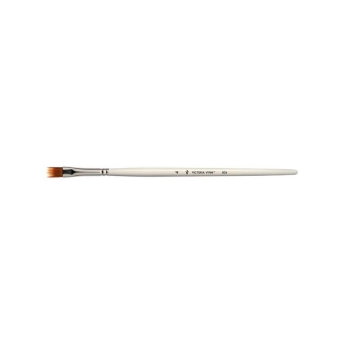 Victoria Vynn Pincel Difuminar 836 4 para Uñas con Cerdas de Dos Longitudes, ideal para Sombrear y Distribuir Color Uniformemente