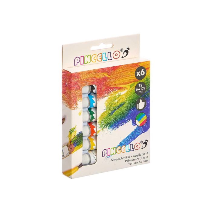 Juego 6 Botes Pintura Acrilica Pincello 11X15CM (24 Unidades) 2 Juego 6 Botes Pintura Acrilica Pincello 11X15CM (24 Unidades) 2