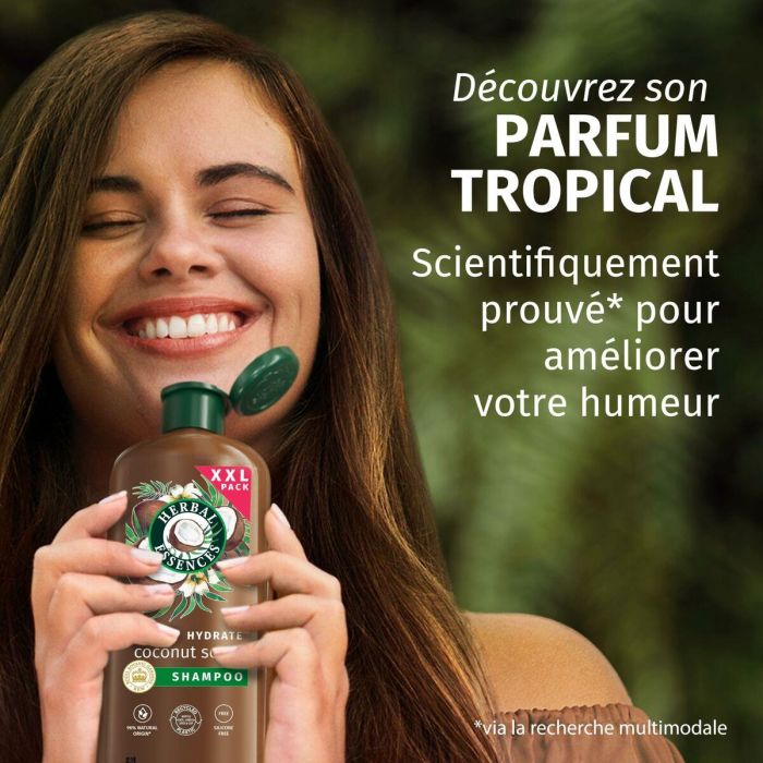 Herbal Essences Champú Hidratante Aroma Coco 680ml - Certificado por Kew, previene puntas abiertas 1 Herbal Essences Champú Hidratante Aroma Coco 680ml - Certificado por Kew, previene puntas abiertas 1