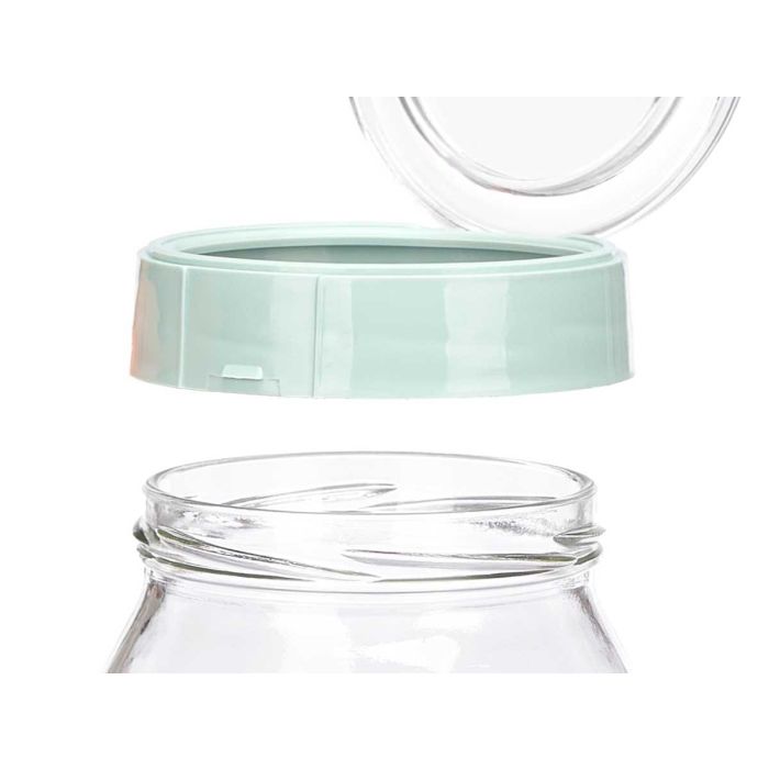Bote Tapa 1L Verde Vivalto - Cristal y Plástico, 9.5x19x9 cm (12 Unidades) 3 Bote Tapa 1L Verde Vivalto - Cristal y Plástico, 9.5x19x9 cm (12 Unidades) 3