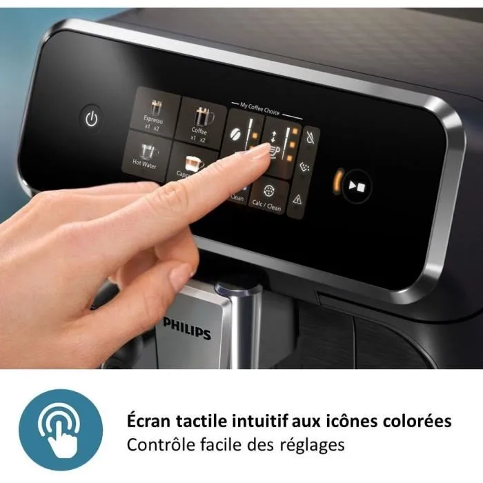 Philips Cafetera Espresso Automática EP2336/40 LatteGo 4 Bebidas - Cromo Negro 3