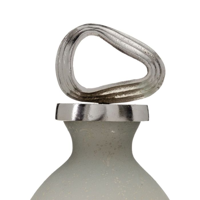 Botella Gris Plateado Aluminio Cristal 15 x 15 x 46 cm Decorativa 4