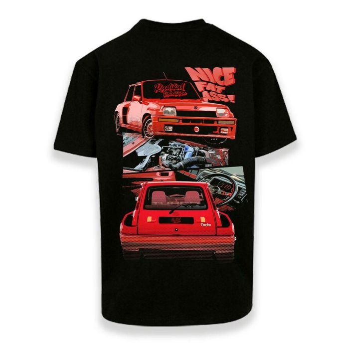 Radikal Revolution RKNFA103L Camiseta Renault R5 Turbo Rally Diseño 'Nice Fat Ass' Coche Clásico Homenaje Negro Talla L 4 Radikal Revolution RKNFA103L Camiseta Renault R5 Turbo Rally Diseño 'Nice Fat Ass' Coche Clásico Homenaje Negro Talla L 4