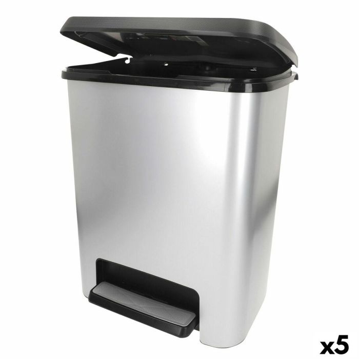 Cubo de basura Curver Gris Plástico 25 L (5 Unidades) Cubo de basura Curver Gris Plástico 25 L (5 Unidades)