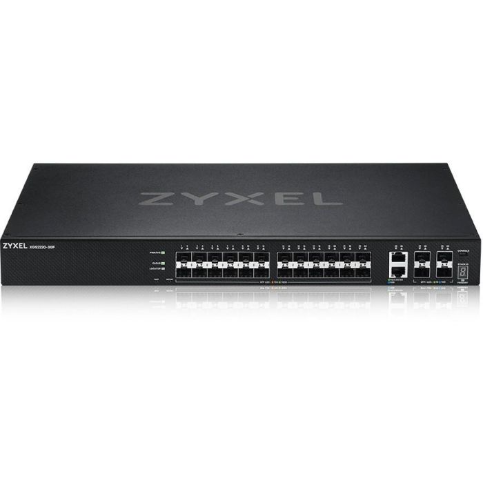 Zyxel XGS2220-30F-EU0101F Switch Gestionado L3, 24 SFP, 4 SFP+, 2 Ethernet 10G, Negro