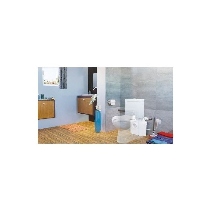 SFA SANIBROYEUR PRO UP Trituradora de inodoro silenciosa 46dB, adaptable WC y lavabo, descarga 22-32mm, 5m vertical 100m horizontal 1