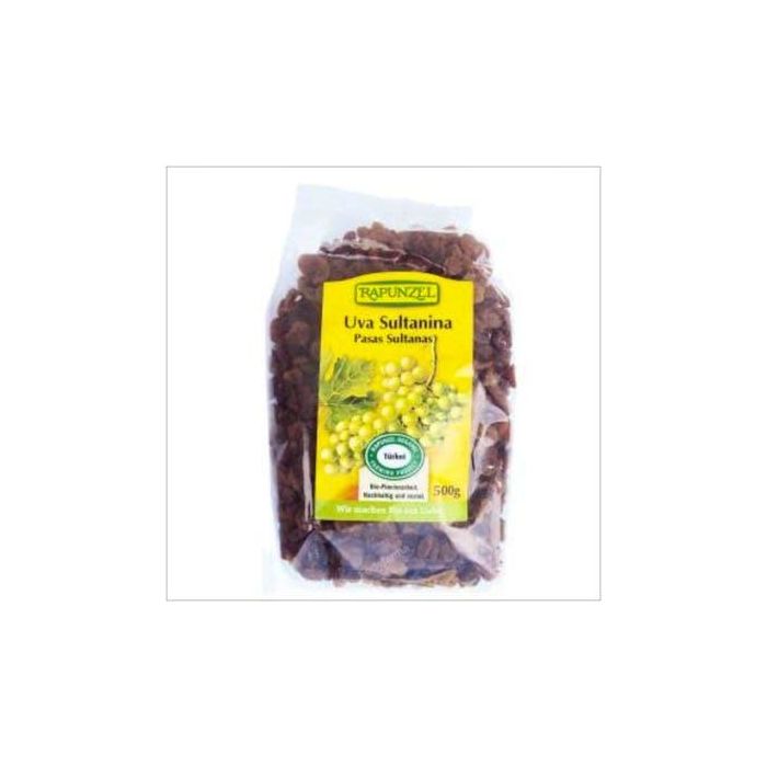 RAPUNZEL Pasas Sultanas Bio 500g secadas al sol, dulces y jugosas de comercio justo