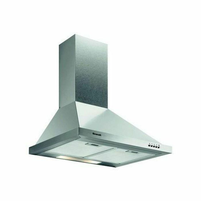 Brandt AD1006X Campana Decorativa de Pared de 60 cm, Modo Convertible, 600 m³/h de Succión, Iluminación LED, Acero Inoxidable Brandt AD1006X Campana Decorativa de Pared de 60 cm, Modo Convertible, 600 m³/h de Succión, Iluminación LED, Acero Inoxidable