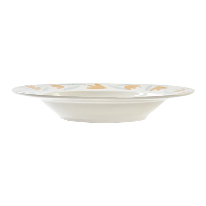 DKD Home Decor Plato Urban Multicolor Blanco Porcelana 21.5 x 3.5 x 21.5 cm (12 Unidades) 3