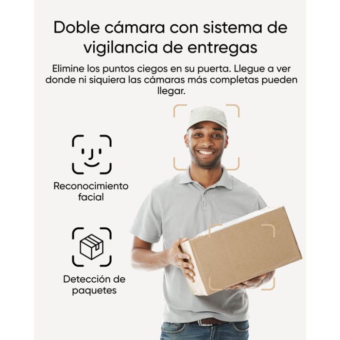 Eufy E8214311 Cámara Seguridad IP Exterior con Doble Cámara, 2K Full HD, Visión Nocturna Color y Detección Paquetes, Batería/Cable 16